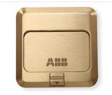 ABB 开关插座德韵弹起式五孔铜地插AS525金色120*120MM10058066