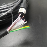 传感器线M12 A扣8PIN 12PIN一体带线公母插头 屏蔽电缆线长可按需